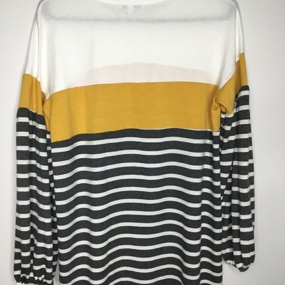 Moa Moa Women's Black/white Striped Long Sleeve Sweatshirt Size M - Picture 6 of 12